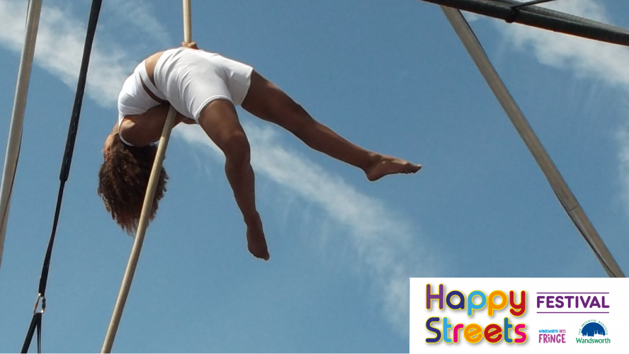 Upswing performer at Happy Streets festival