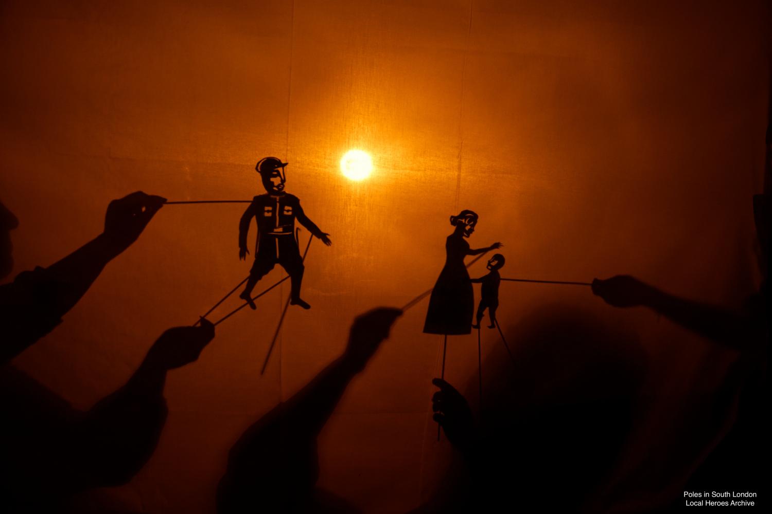 Shadow Theatre production (oral history stories)Poles in South London Project