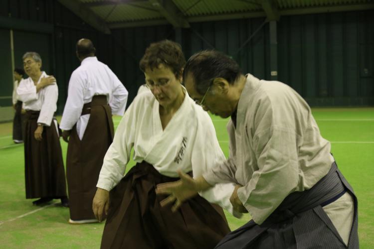 With Master Hiroyuki Aoki, during an international workshop in Japan, 2018