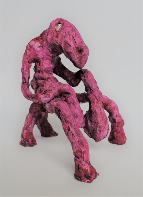 Sculpture, Louis Morel, 2020-21. Modroc, paint, modelling, sculpture